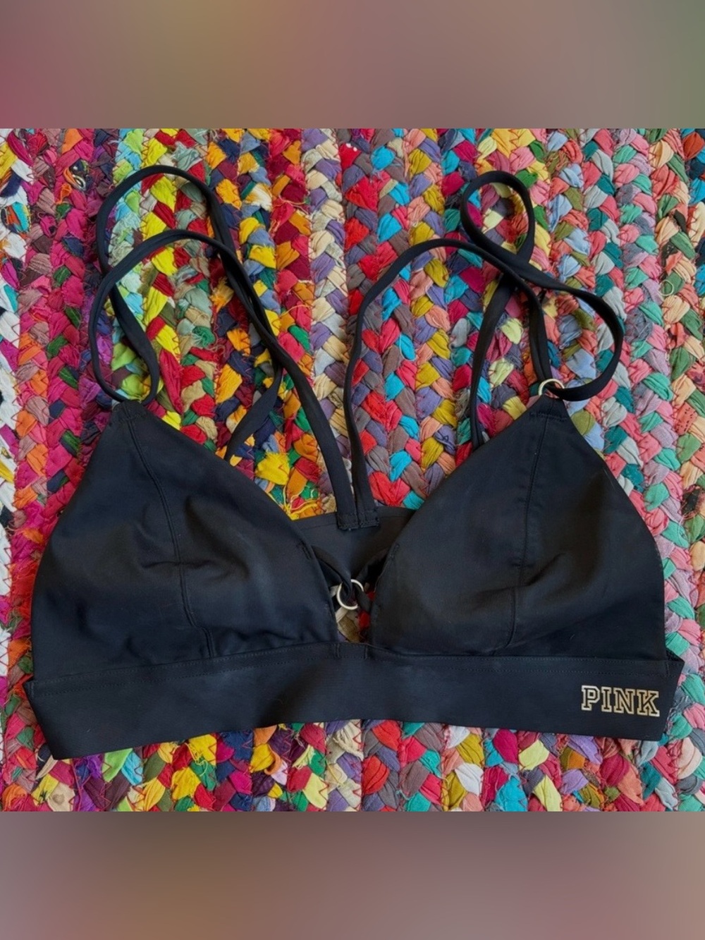 SIMPLE BLACK STRAPPY BRALETTE